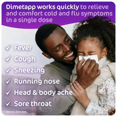 Children’s Dimetapp Multi-Symptom Flu Liquid, Fever, Cough & Cold Relief, 4 fl oz