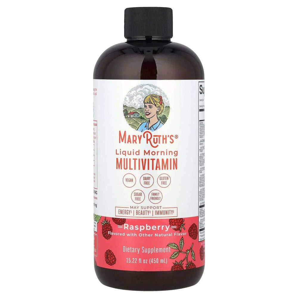 MaryRuth's, Liquid Morning Multivitamin, Raspberry, 15.22 fl oz (450 ml) - USA MEGA SHOP
