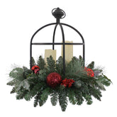 24” Holiday Artificial Centerpiece with LED Candles