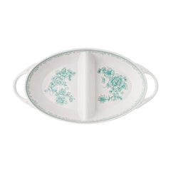 The Pioneer Woman Agatha Stoneware Divided Server, Green