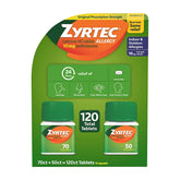 Zyrtec 24 Hour Allergy Relief Tablets with 10mg Cetirizine HCl, 120 ct. - USA MEGA SHOP