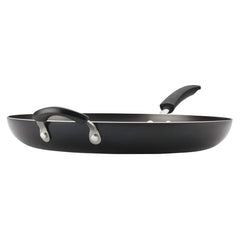 Farberware Easy Clean 14 Inch Nonstick Frying Pan with Helper Handle, Dishwasher Safe, Black