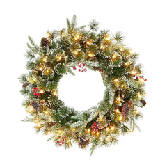 Puleo International 9' x 10" Decorated Christmas Garland with 100 ct. Lights