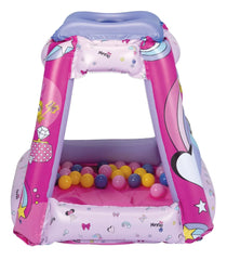 Minnie Mouse Preschool Indoor Inflatable Ball Pit Playland with 20 Soft Flex Balls, Ages 2-4, Pink