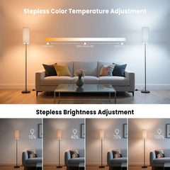 DAYBETTER LED Floor Lamp, with Remote Control, 3000K-6000K Stepless Dimming, 9W LED Bulbs, Standing Lamps for Living Room, Bedroom, Office - USA MEGA SHOP