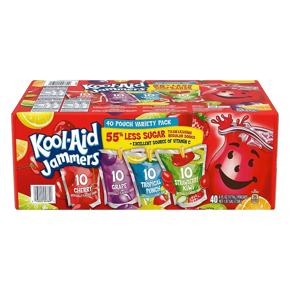 Kool-Aid Jammers Soft Drink Variety Pack, 40 pk./6 fl. oz. - USA MEGA SHOP