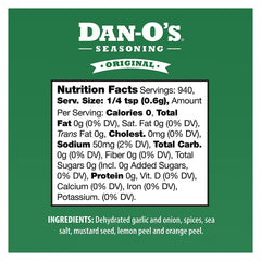 Dan-O's Original Seasoning, 20 oz. - USA MEGA SHOP