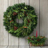 28" Fresh Cinnamon Stick Wreath and Birch Log Centerpiece Bundle - USA MEGA SHOP