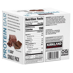Kirkland Signature Protein Bars, Chocolate Brownie, 2.12 oz Bars, 40-Count (4 Pack of 10)