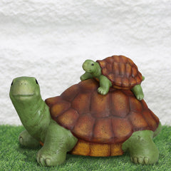 Mainstays Outdoor Turtle and Baby Garden Statuary, 9.25 in L x 6 in W x 6 in H