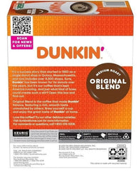 Dunkin' Original Blend Coffee, Medium Roast, K-Cup Pods, 22 Count Boxes, Pk of 4