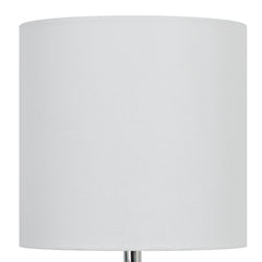 Mainstays Green Glass Table Lamp with White Linen Shade, 12.75 Inch
