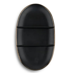 Thyme & Table Stoneware Divided Serving Platter, Onyx Collection