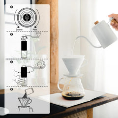 AGCAN Manual Coffee Grinder Portable Coffee Bean Mill Grinders with Ceramic Burr, 304 Stainless Steel Hand Crank - Fine Coarse Adjustable - for Outdoor, Travel, Espresso - USA MEGA SHOP
