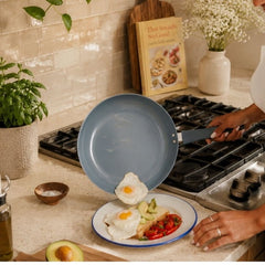Elements by Thyme & Table 10-Piece Ceramic Non-Stick Cookware Set - Blue