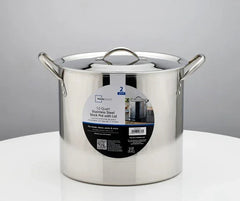 Mainstays 12-Qt Stainless Steel Stock Pot with Metal Lid