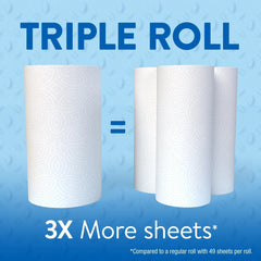 Great Value Everyday Strong Paper Towels, 6 Triple Rolls, Split Sheets
