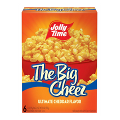 Jolly Time The Big Cheez Ultimate Cheddar Microwave Popcorn, 3 oz, 6 Ct. Gluten-Free, Non-GMO