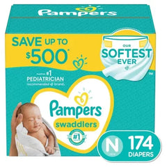 Pampers Swaddlers Softest Ever Diapers (Sizes: Newborn -7)