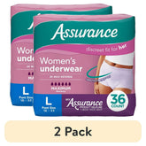 2pack-AssuranceWomen-sIncontinenceandPostpartumUnderwear-L-MaximumAbsorbency-36Count10-_1 - USA Mega Shop
