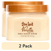 Tree Hut Vanilla Shea Sugar Scrub 2 pack, 18 oz jars with brown lids