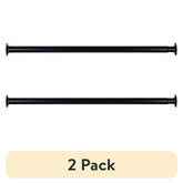 (2 pack) Better Homes & Gardens 33–60" Steel Adjustable Closet Rod for Adult, Black