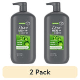 (2 pack) Dove Men+Care Extra Fresh Refreshing Hydrating Face and Body Wash, 30 fl oz