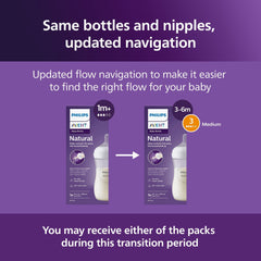 (2 pack) Philips Avent Natural Baby Bottles with Natural Response Nipples (Medium Flow, Flow 3), 9oz, Blue, 3-Pack, SCY903/23