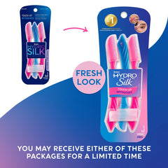 (2 pack) Schick Hydro Silk Touch-up Manual Dermaplaning Razor with Precision Cover, 3 Ct, Women’s Face Razor