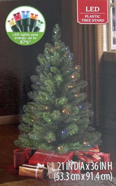 3-Pre-LitWinstonPineArtificialChristmasTreewithMulticolorLEDLights-byHolidayTime-_1 - USA Mega Shop