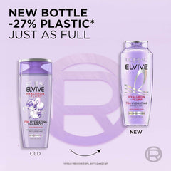 L'Oreal Paris Elvive Hyaluron Plump Hydrating Shampoo for Dehydrated, Dry Hair Infused with Hyaluronic Acid Care Complex, Paraben-Free, 12.6 Fl Oz