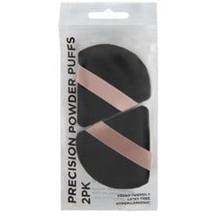 (3 pack) Equate Ultra Soft Precision Powder Puffs for Loose and Pressed Makeup, 2 Count, Black
