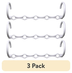 Mainstays Space Saving Cascading Foldable Non-Slip Plastic Clothing Hanger, 10 Pack, White