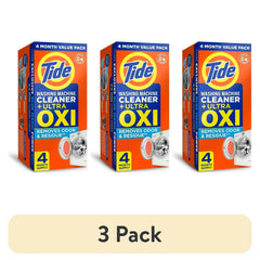 Tide Washing Machine Cleaner with Oxi Powder, Odor Eliminator and Washer Residue Remover, 4 Count - USA MEGA SHOP