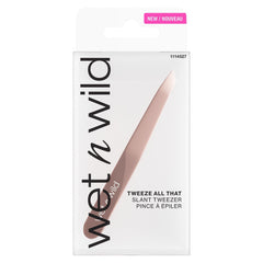 (3 pack) Wet n Wild High-Quality Stainless Steel Slanted Tweezers, Pink
