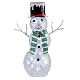 Light-Up Icy Snowman Indoor/Outdoor Christmas Decoration, Multicolor, 30", by Holiday Time - USA MEGA SHOP