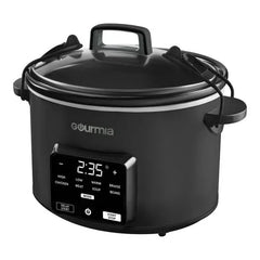 Gourmia Programmable Slow Cooker 4.5 Qt with Digital Controls and Auto Keep Warm, Black - USA MEGA SHOP