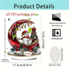 Christmas Fireplace Decorations, Winter Table Decorations Table Christmas Decor, Christmas Decor Indoor Xmas Table Decorations(1PCS)