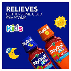 Vicks DayQuil & NyQuil Kids Berry 3-Pack, Cold & Flu Relief, 6+ Years