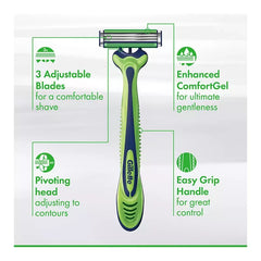 Gillette Sensor3 Sensitive Men's Disposable Razor, 3-Bladed Razor Blades, 24 ct. - USA MEGA SHOP