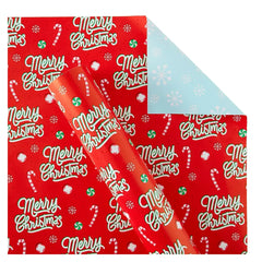 Berkley Jensen 300 sq. ft. Reversible Christmas Gift Wrap, Merry and Snowflakes - USA MEGA SHOP