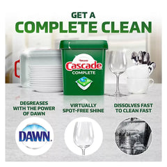 Cascade Complete Dishwasher Pods, Detergent & Soap - Fresh Scent, 93 ct. - USA MEGA SHOP