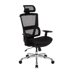 Berkley Jensen Ergonomic Mesh Office Chair with Headrest and Footrest - Black - USA MEGA SHOP