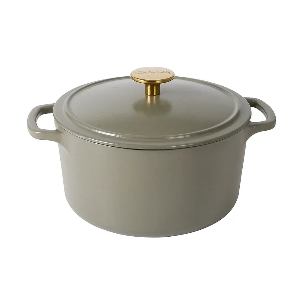 Sur La Table 3.5-Qt. Enamel Cast Iron Dutch Oven with Lid - Green - USA MEGA SHOP