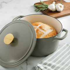 Sur La Table 3.5-Qt. Enamel Cast Iron Dutch Oven with Lid - Green - USA MEGA SHOP