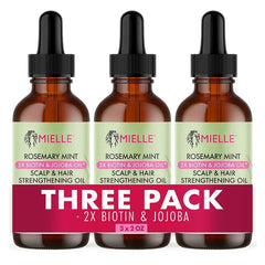 Mielle Rosemary Mint Scalp & Hair Strengthening Oil, 3 pk./2 fl. oz.