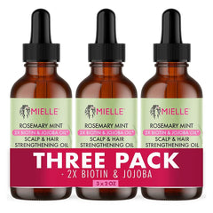 Mielle Rosemary Mint Scalp & Hair Strengthening Oil, 3 pk./2 fl. oz. - USA MEGA SHOP