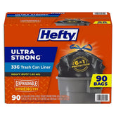 Hefty Ultra Strong Large Trash Can Liners, 90 ct./33 gal. - USA MEGA SHOP