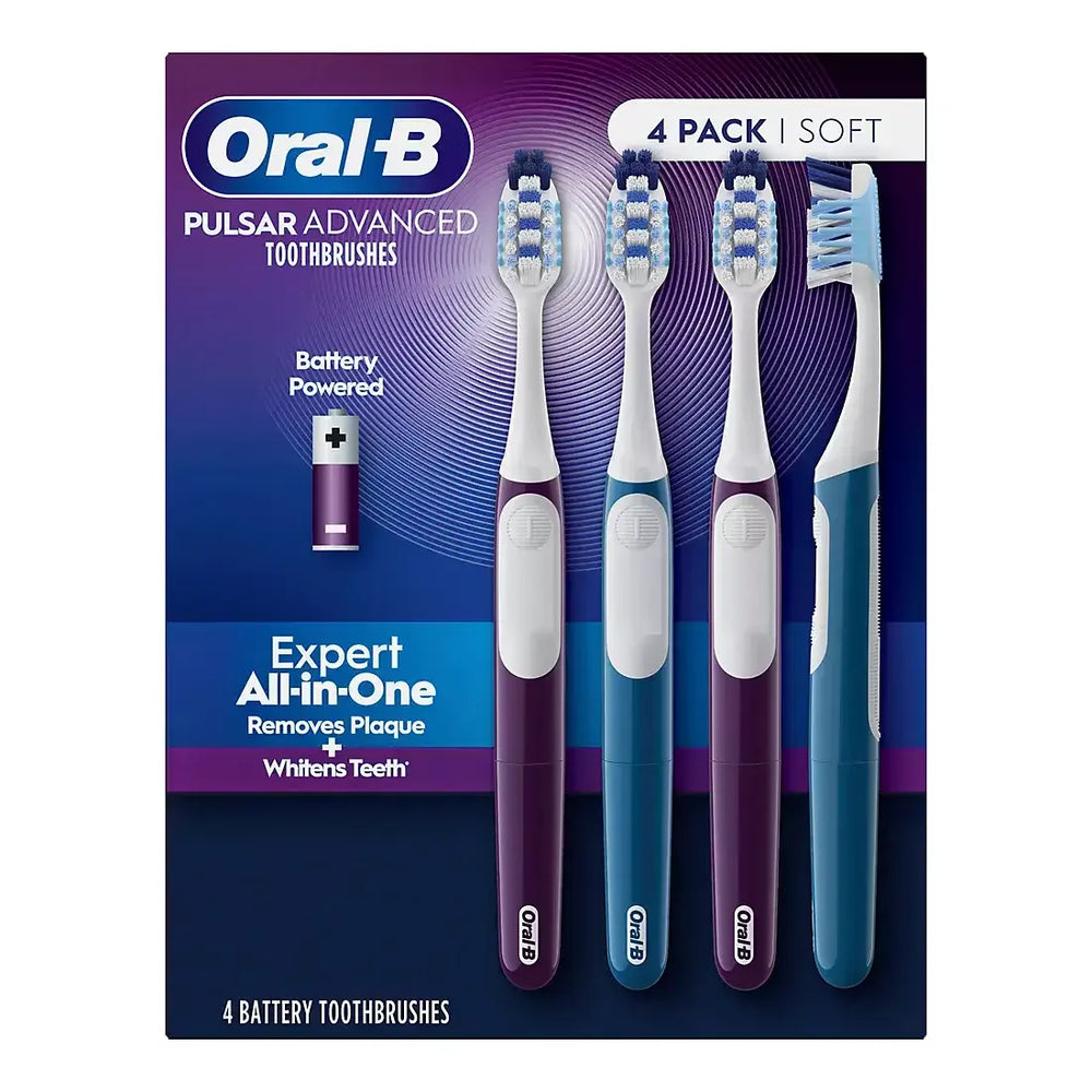 Oral-B Pulsar Advanced All-in-One Soft Toothbrush, 4 ct. - USA MEGA SHOP