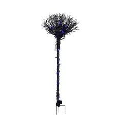 Berkley Jensen 50" Plastic Witch Broom Greeter with Waterproof LED Light - USA MEGA SHOP